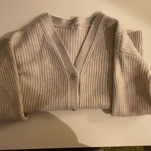 Wilfred cream cardigan, button up - V neck